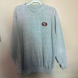 True Fan Mens XL Pull Over Sweatshirt Gray SF logo